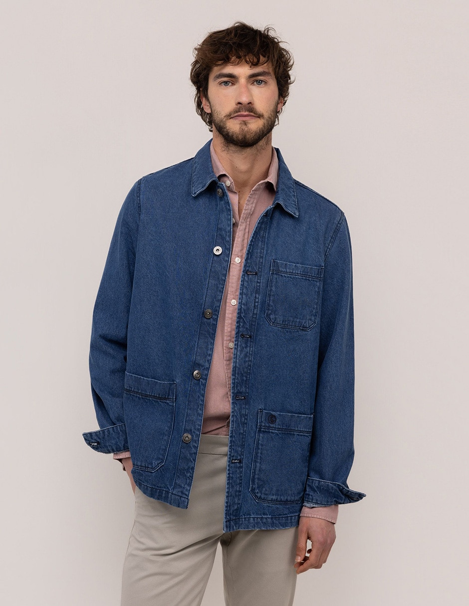 Camisa casual de bambú manga larga para hombre
