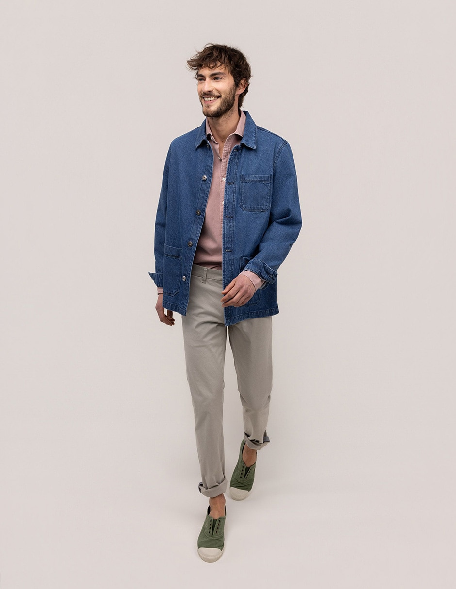 Camisa casual de bambú manga larga para hombre 9