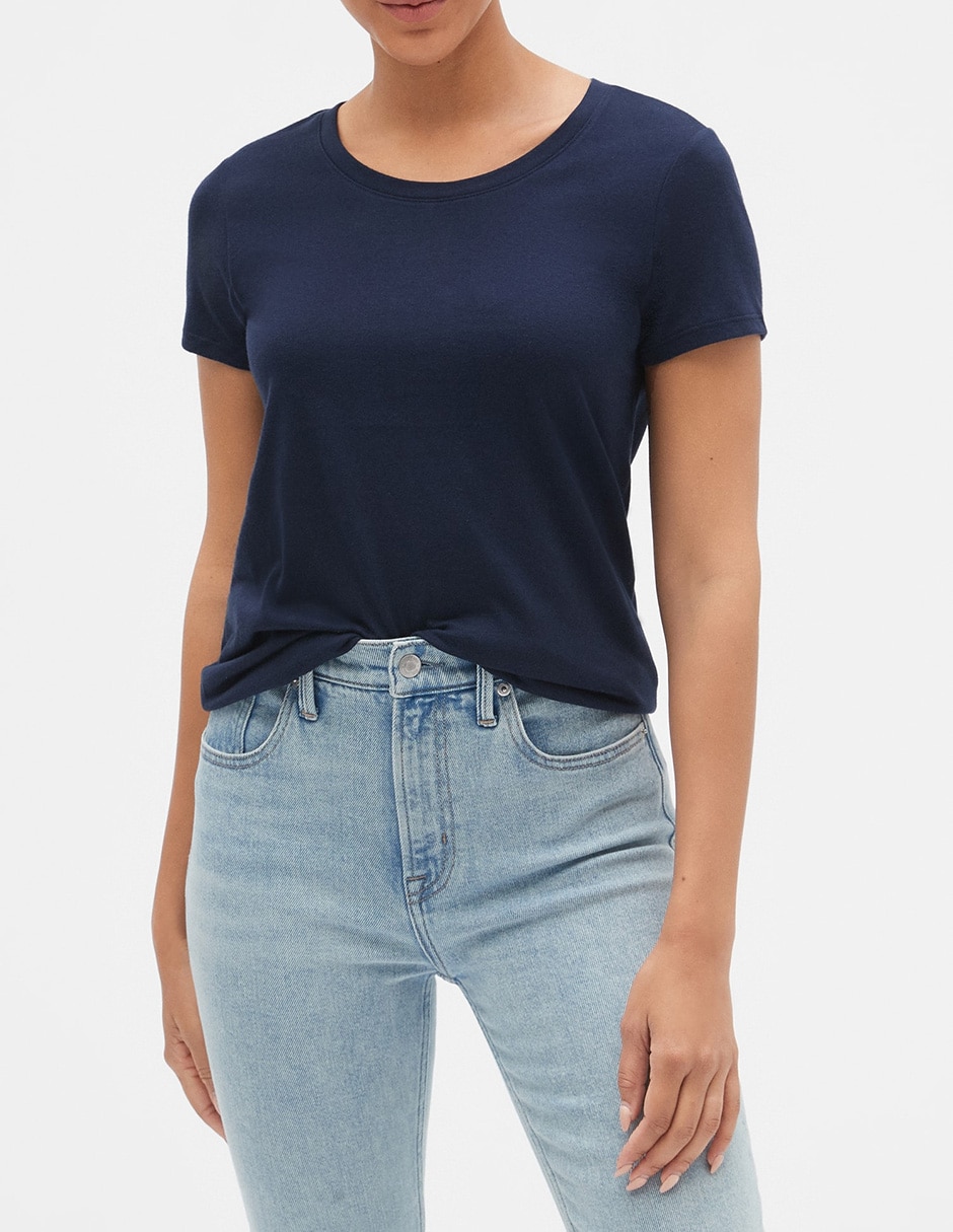 Playera manga corta cuello redondo para mujer Playera manga corta cuello redondo para mujer