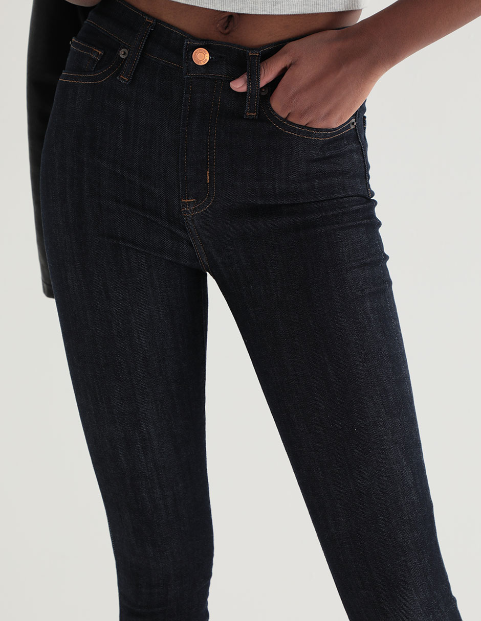 Jeans skinny corte cintura alta para mujer 4