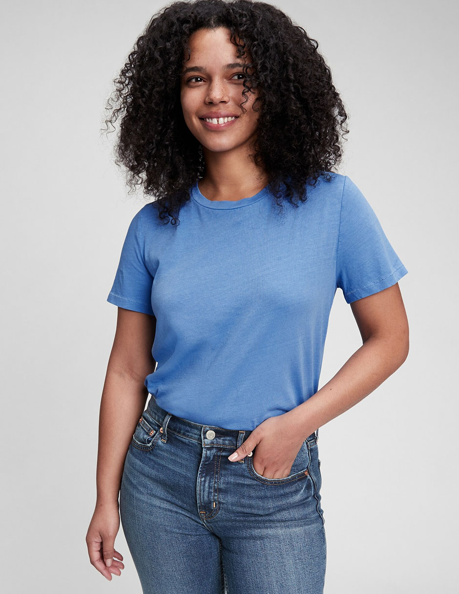 Playera manga corta Ultrasoft cuello redondo para mujer