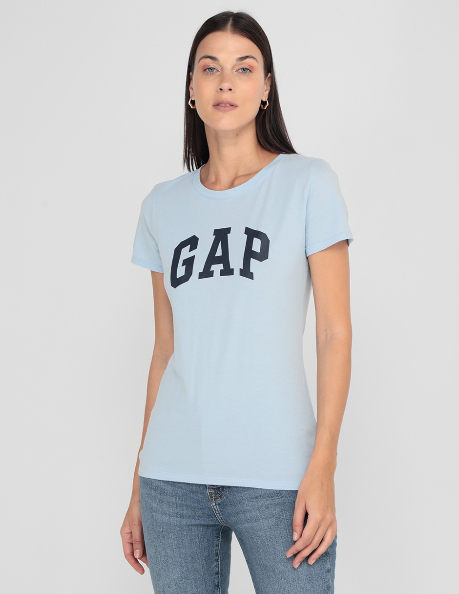 Playera manga corta cuello redondo para mujer