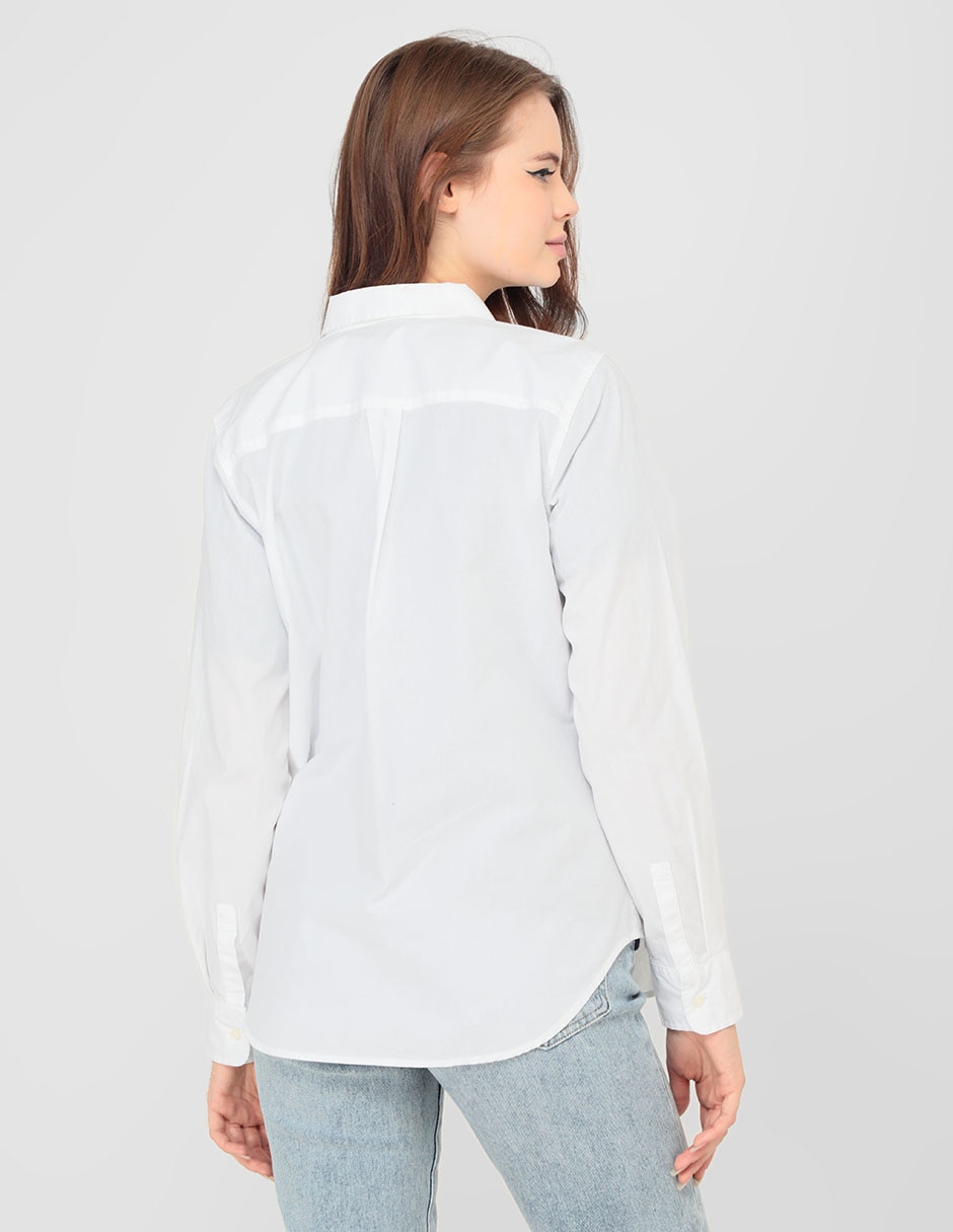 Camisa de algodón manga larga para mujer 4