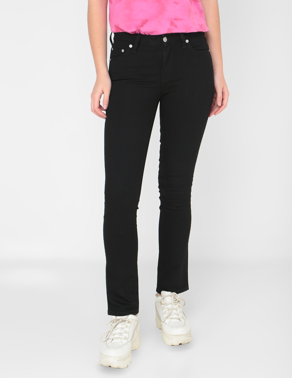 Jeans straight corte cintura para mujer Jeans straight corte cintura para mujer
