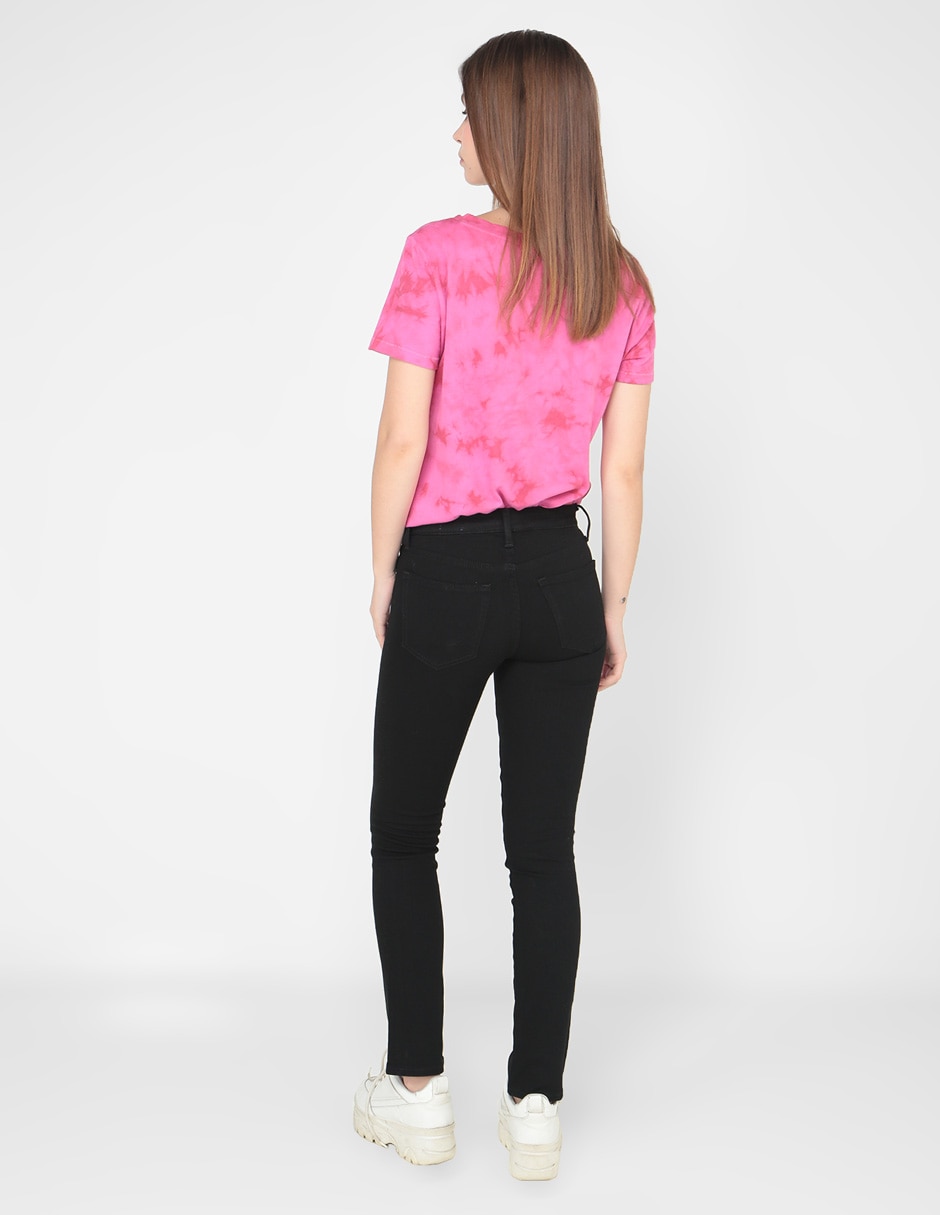 Jeans straight corte cintura para mujer 2