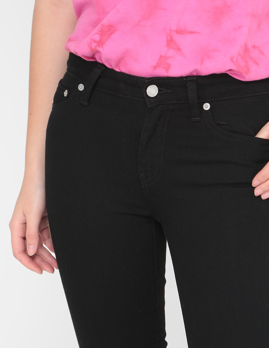 Jeans straight corte cintura para mujer 4