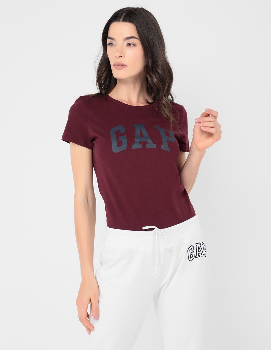 Playera manga corta cuello redondo para mujer