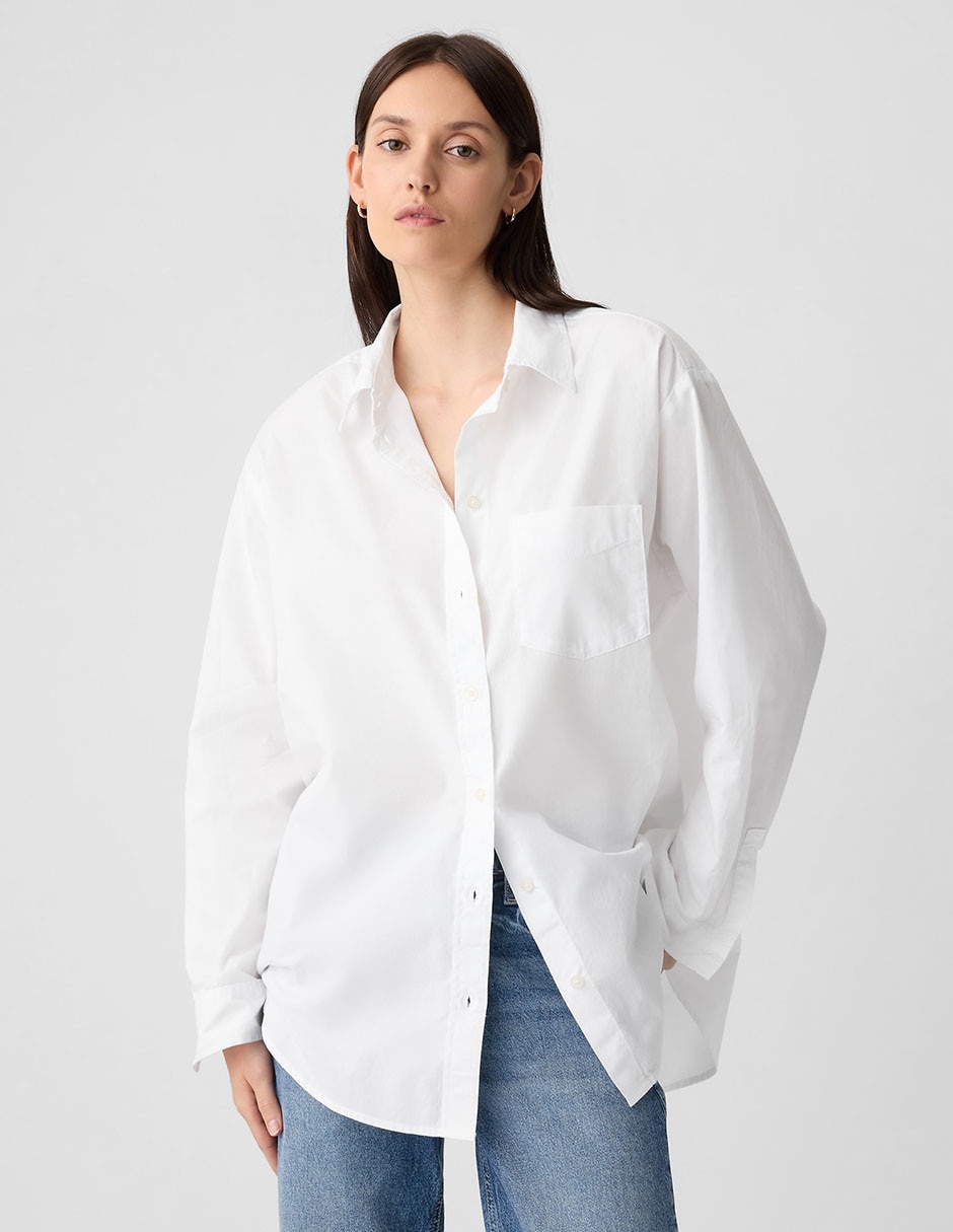 Camisa de algodón manga larga para mujer Camisa de algodón manga larga para mujer