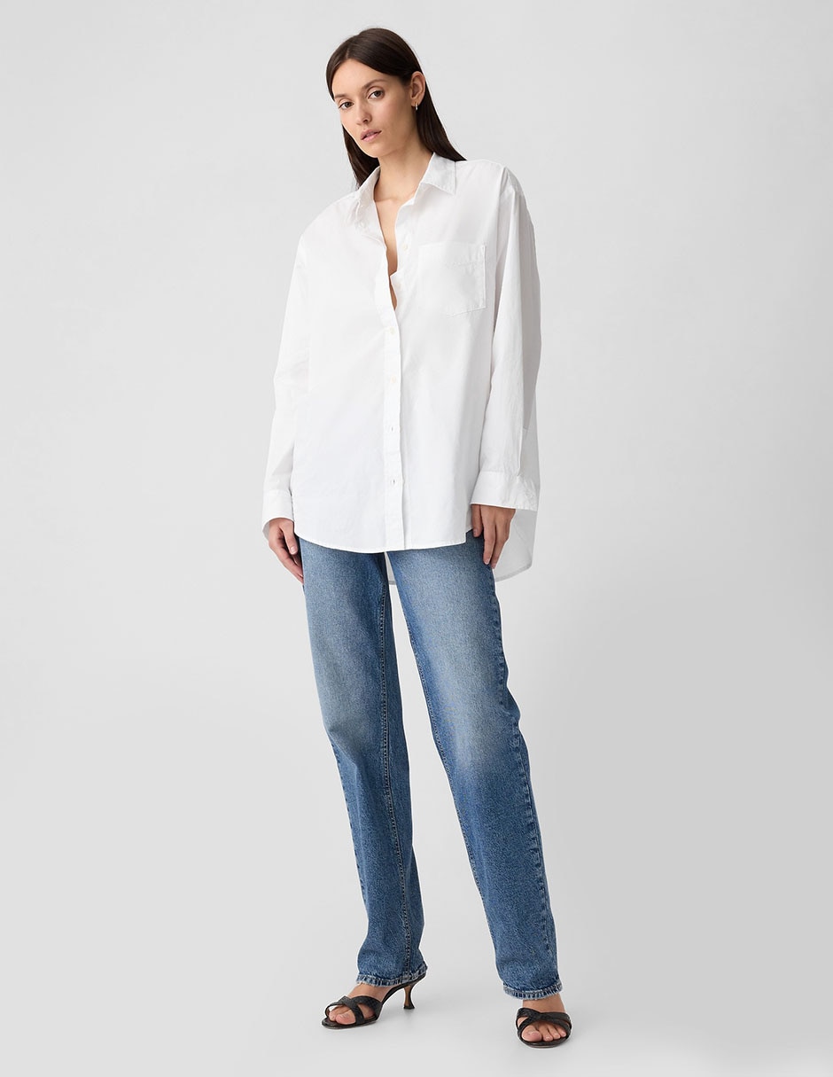 Camisa de algodón manga larga para mujer 4