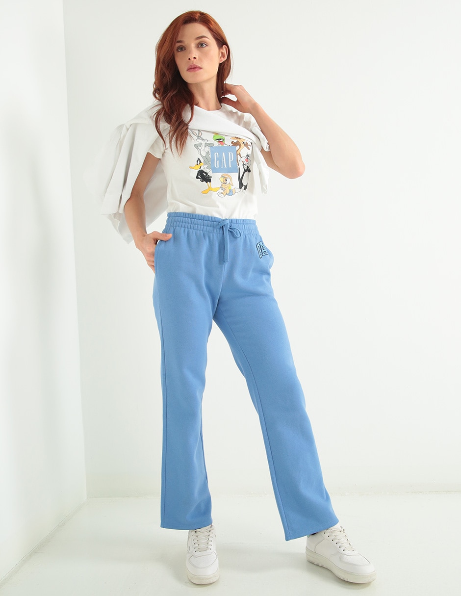 Pants straight con jareta para mujer
