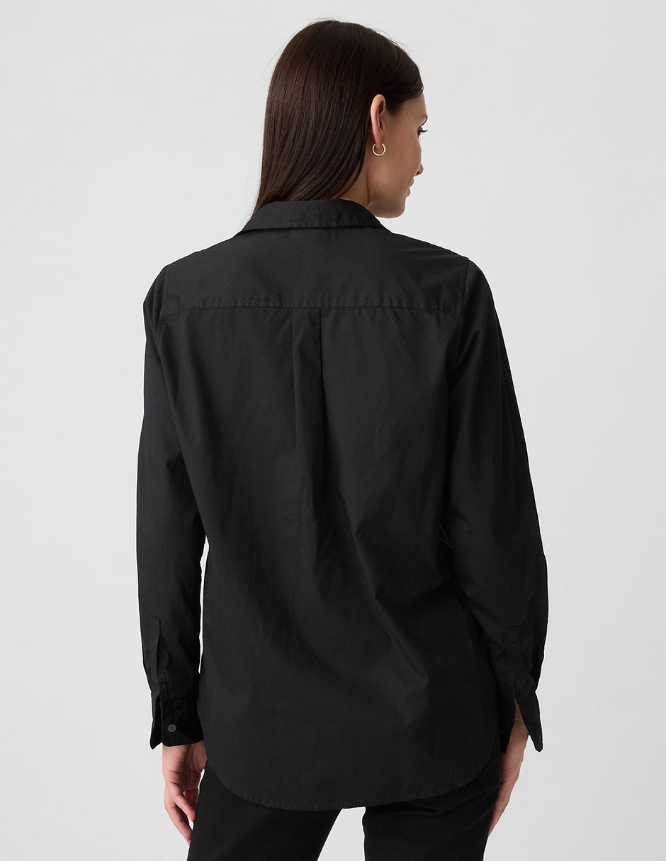 Camisa de algodón manga larga para mujer