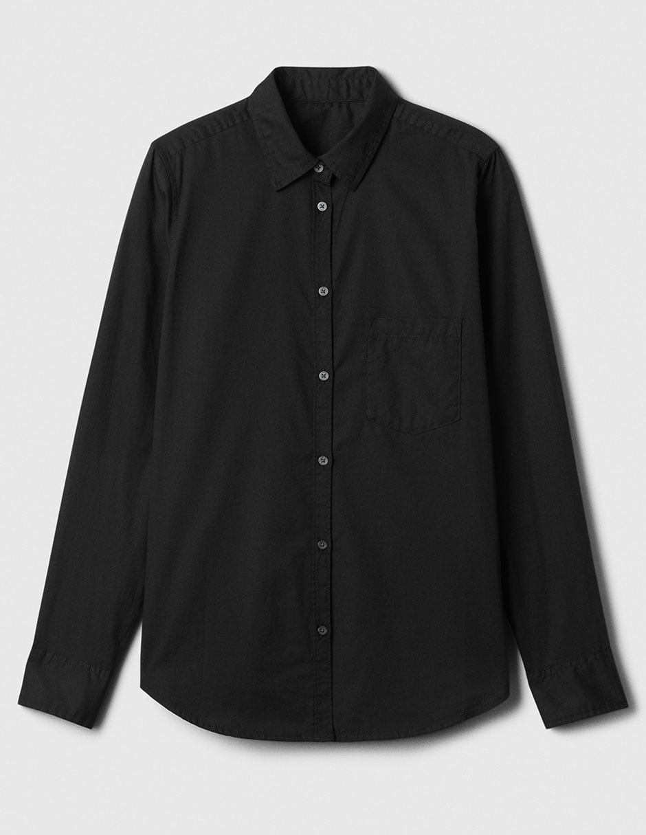 Camisa de algodón manga larga para mujer
