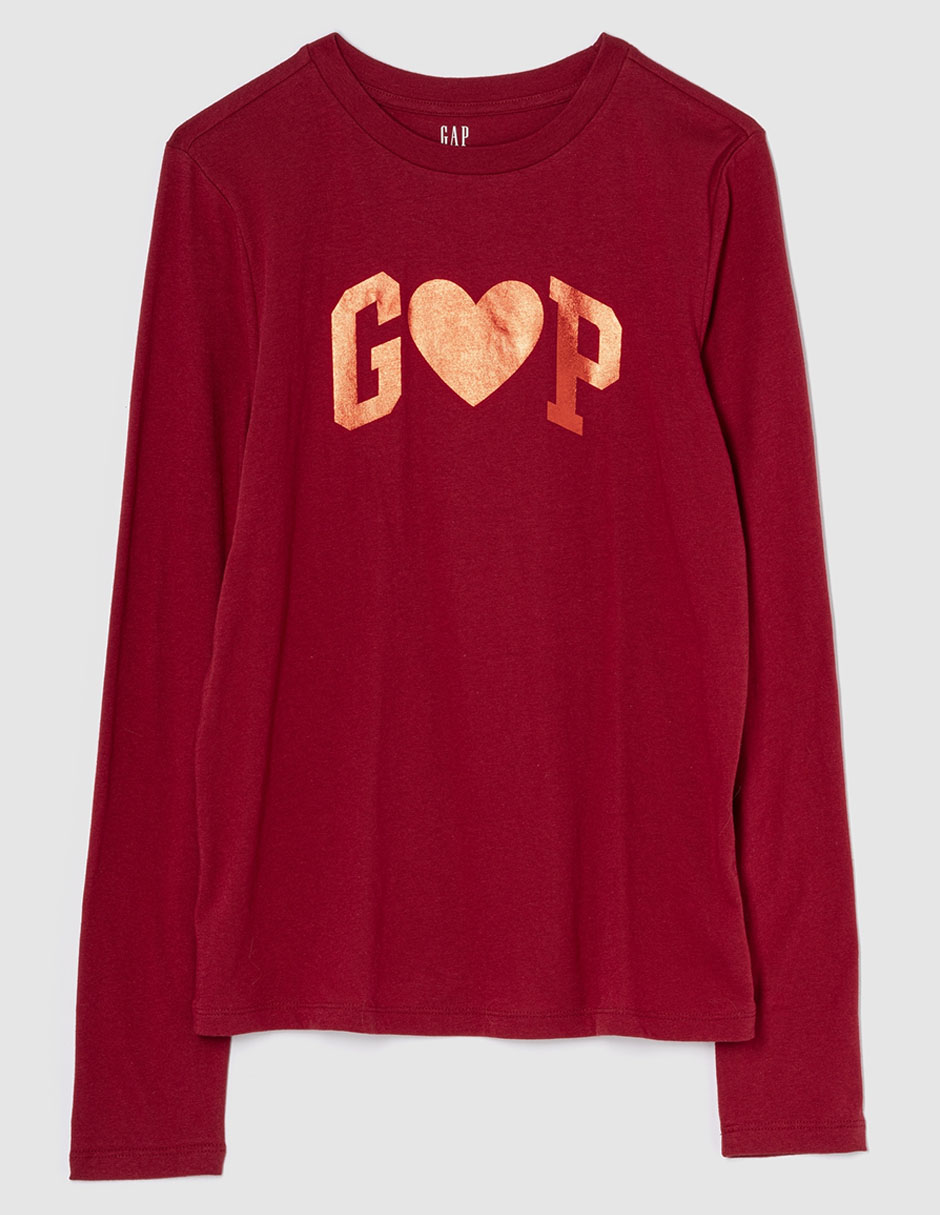 Playera manga larga cuello redondo para mujer