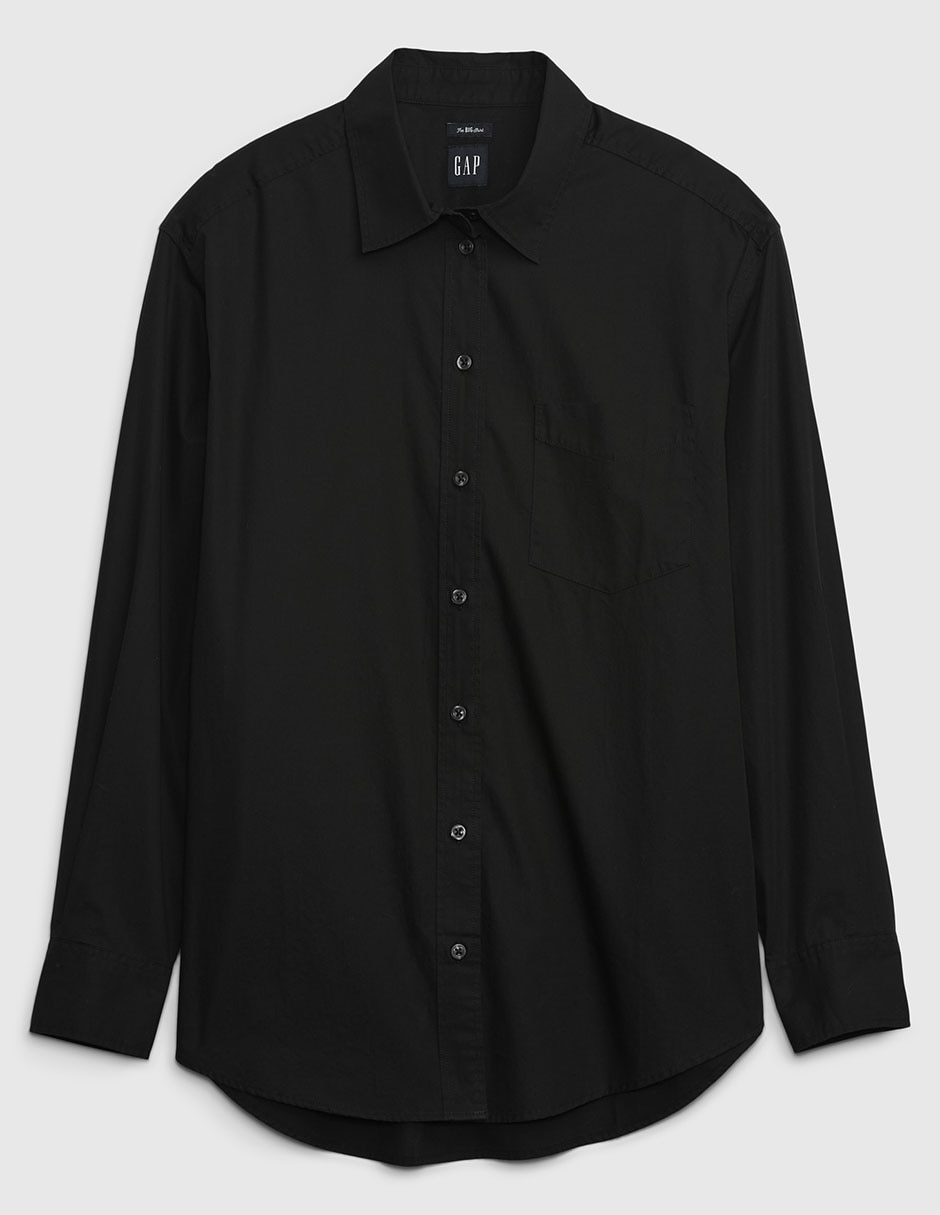 Camisa de algodón manga larga para mujer