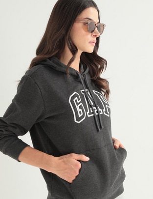 Sudadera con capucha y bolsa para mujer