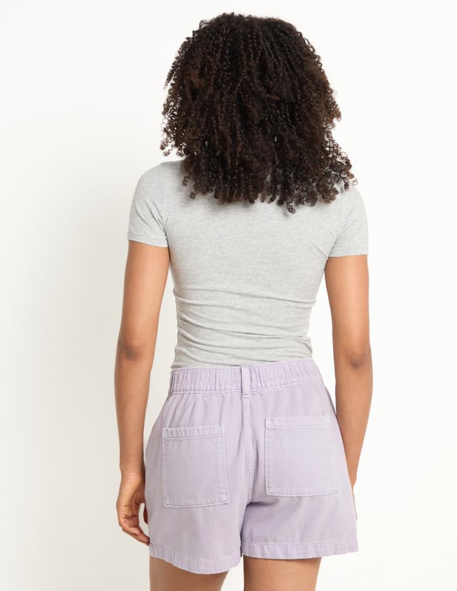 Playera manga corta cuello redondo para mujer