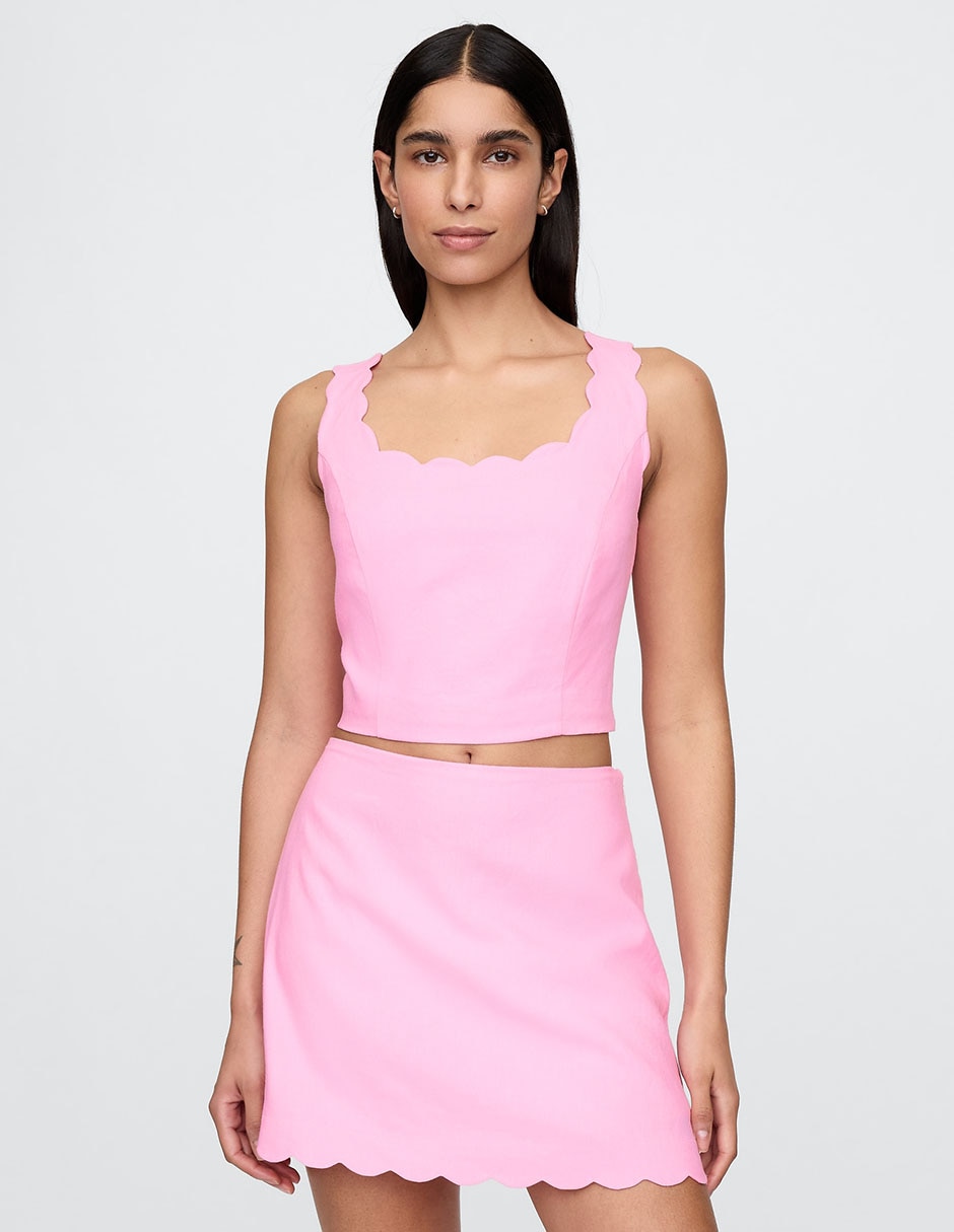 Top cuello redondo tirante ancho