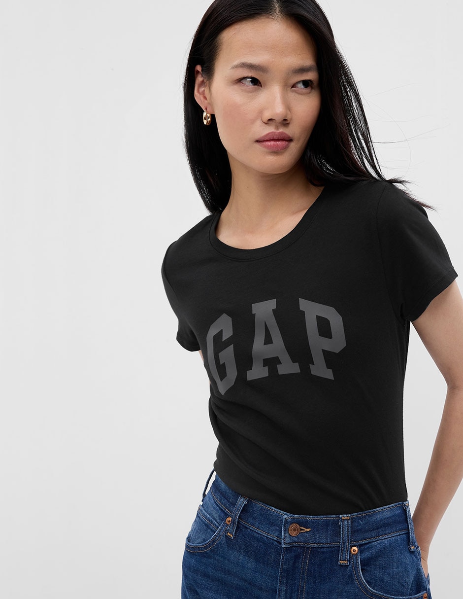 Playera manga corta cuello redondo para mujer
