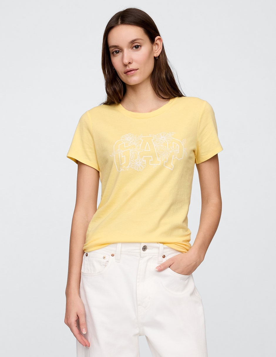 Playera manga corta cuello redondo para mujer Playera manga corta cuello redondo para mujer