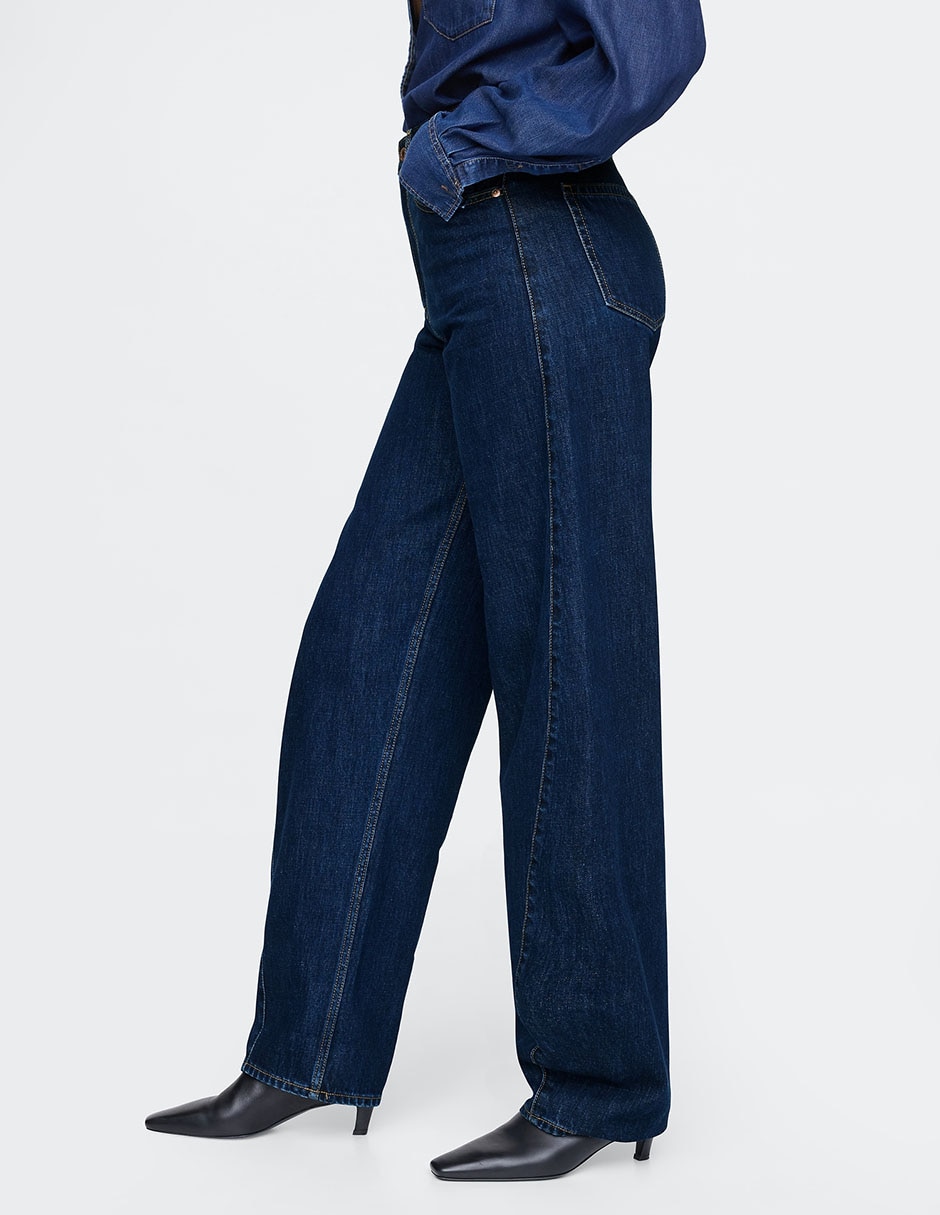 Jeans relaxed barrel para mujer