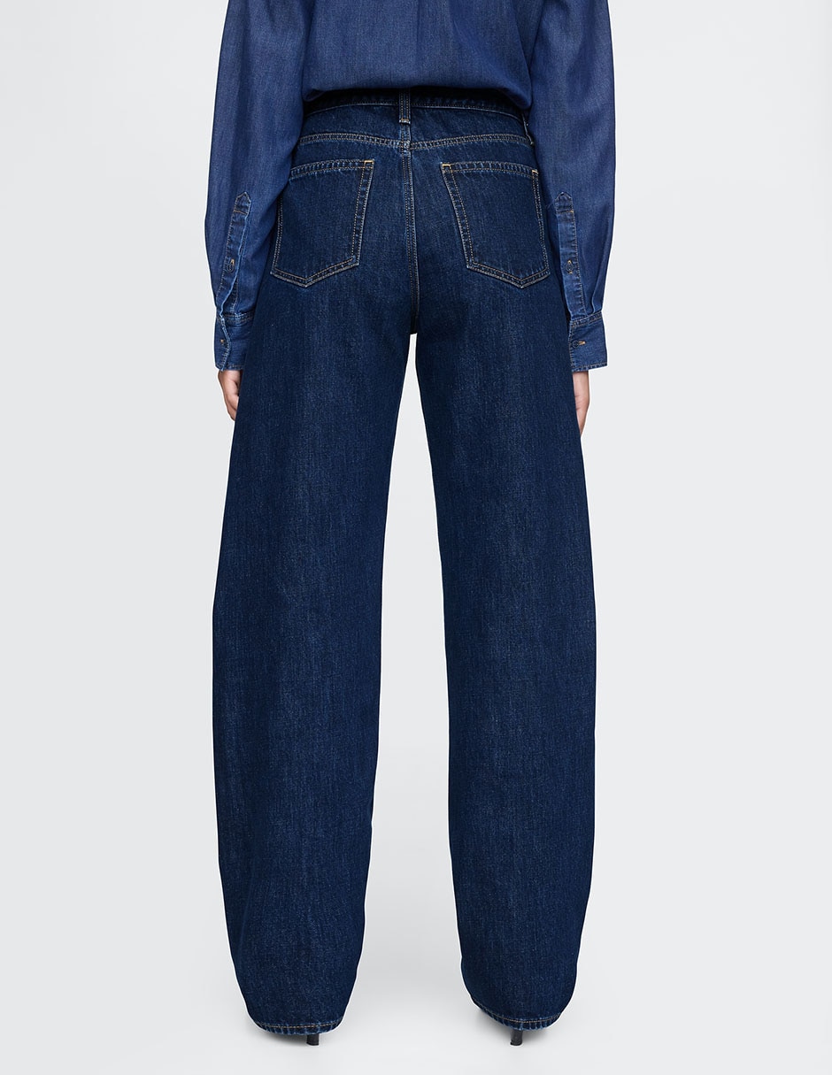 Jeans relaxed barrel para mujer