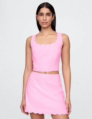 Top cuello redondo tirante ancho