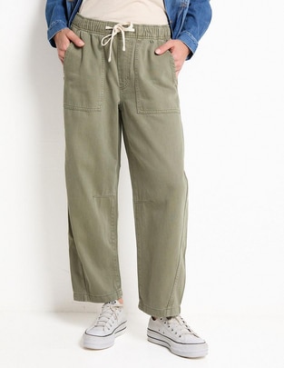 Jeans baggy corte cintura para mujer