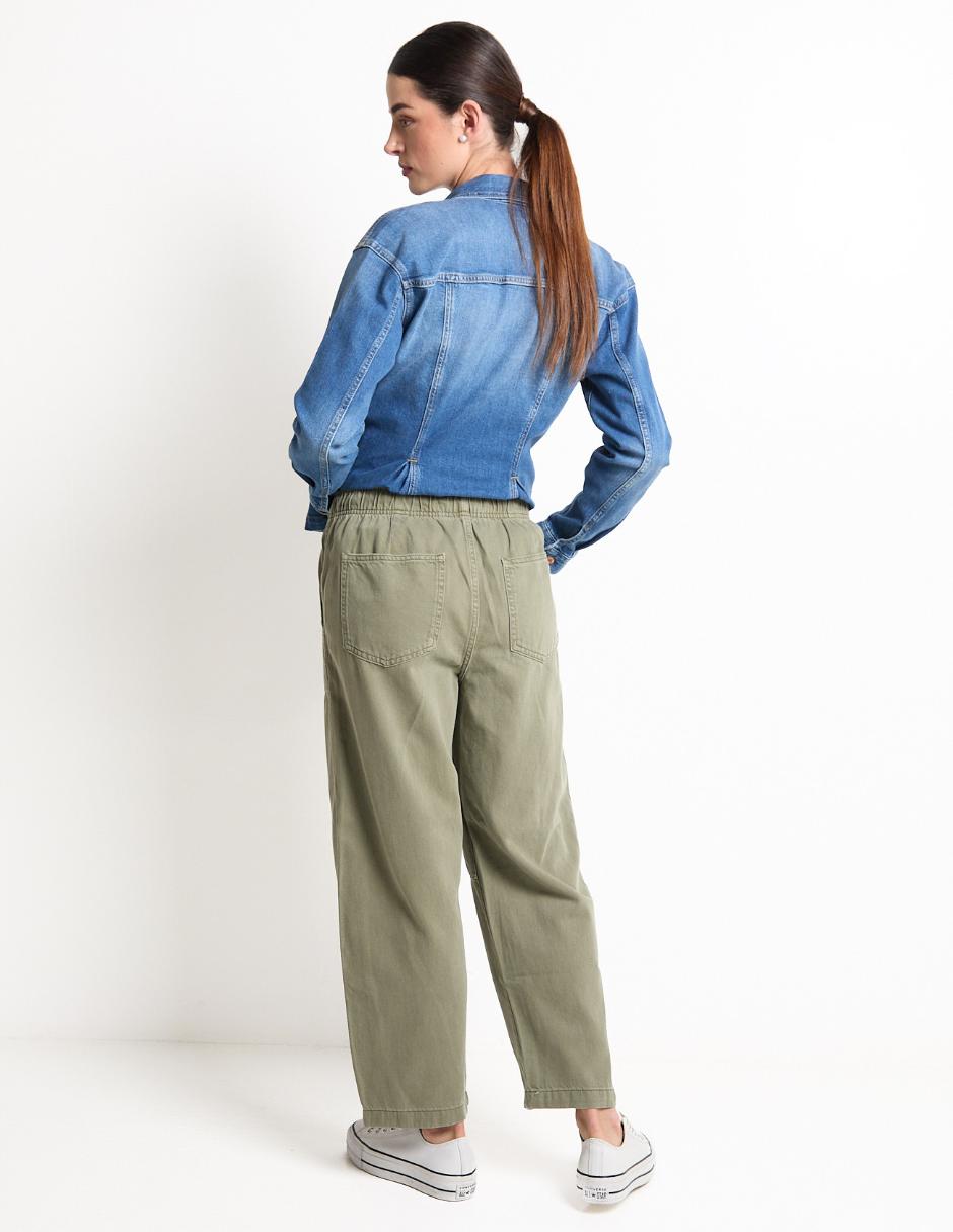 Jeans baggy corte cintura para mujer 3