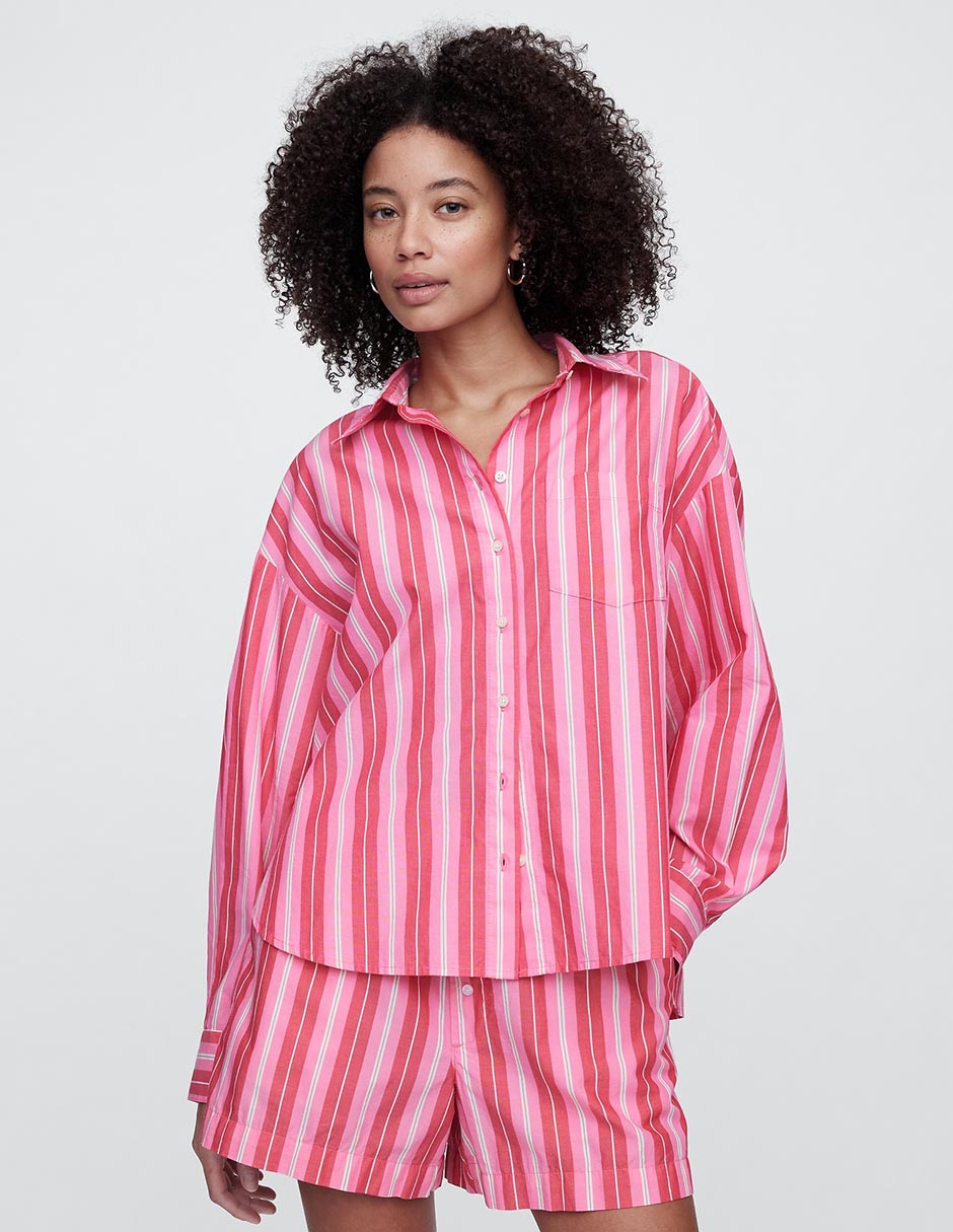 Camisa de algodón manga larga para mujer Camisa de algodón manga larga para mujer