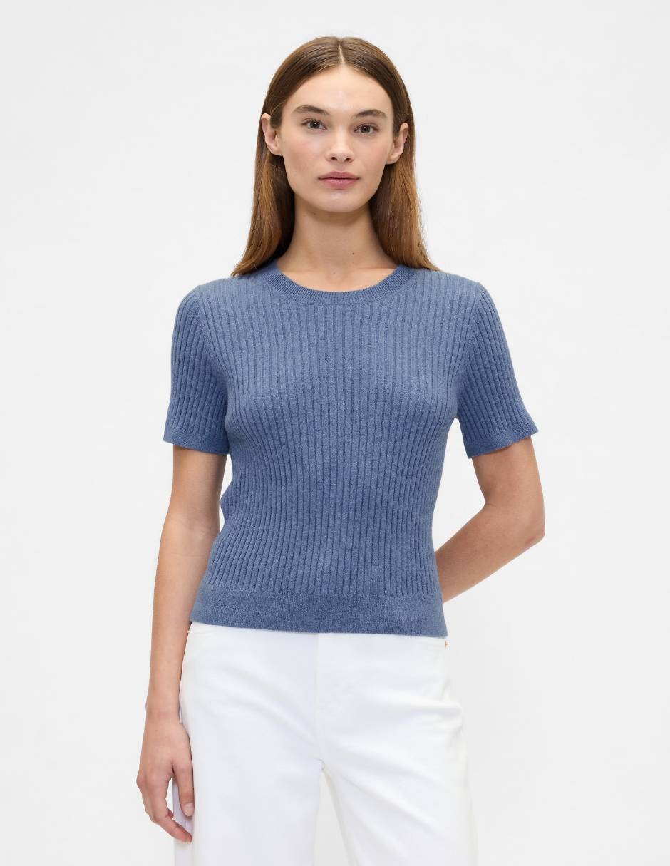 Playera manga corta cuello redondo para mujer Playera manga corta cuello redondo para mujer