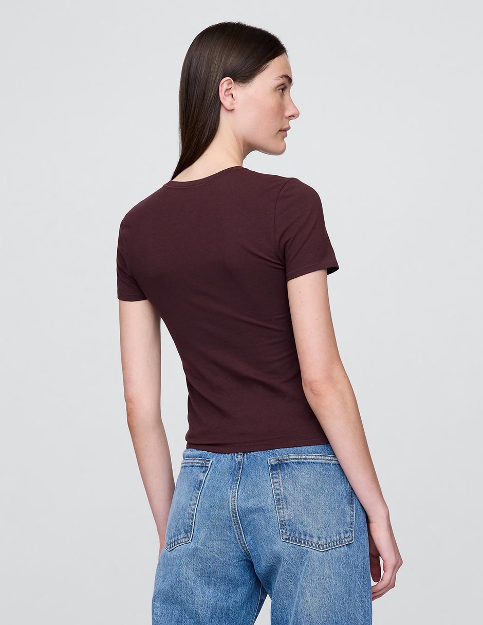 Playera manga corta cuello redondo para mujer 2