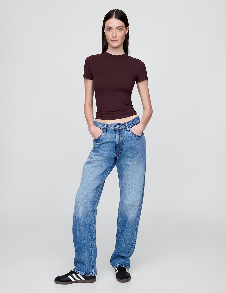 Playera manga corta cuello redondo para mujer 3