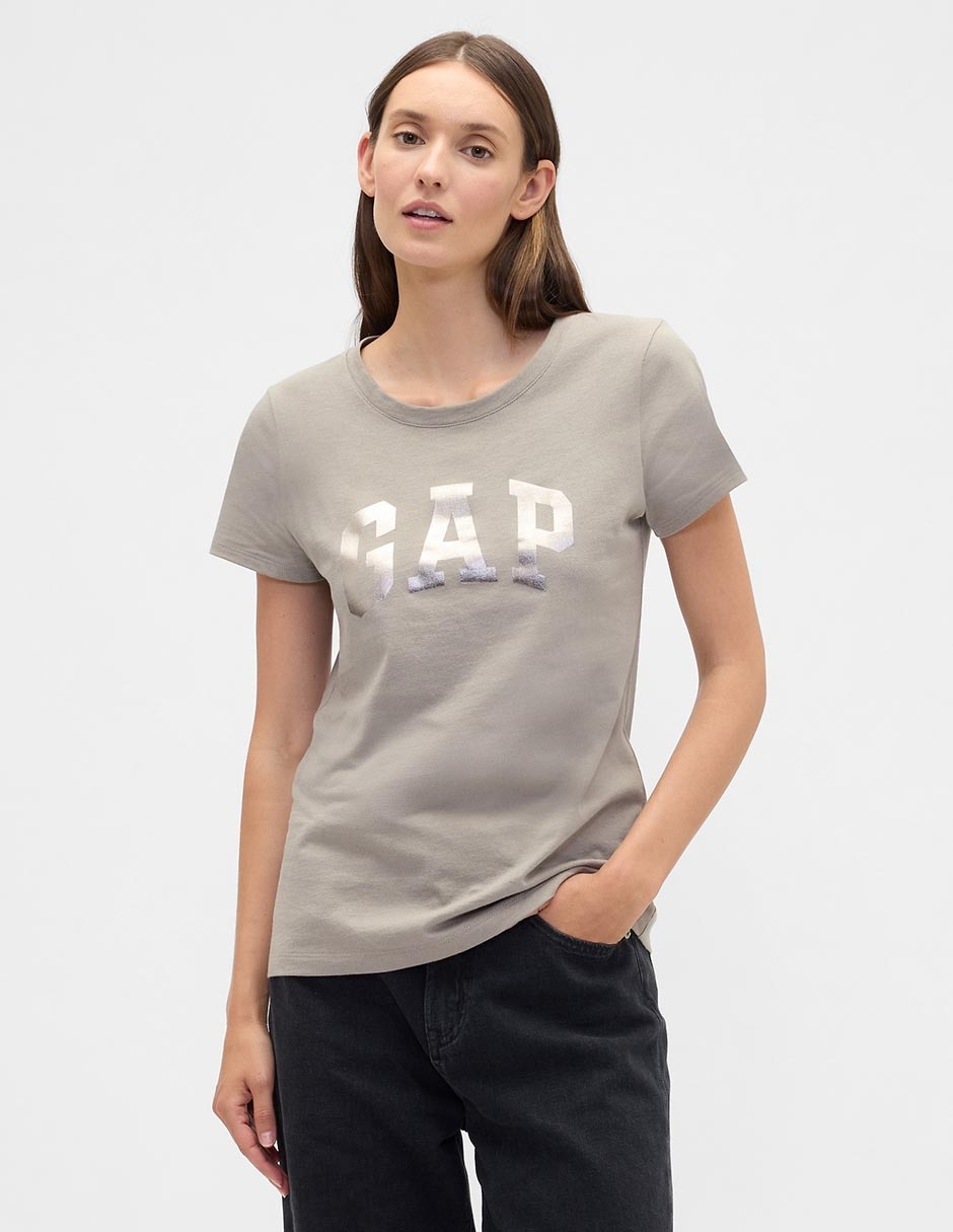 Playera manga corta cuello redondo para mujer