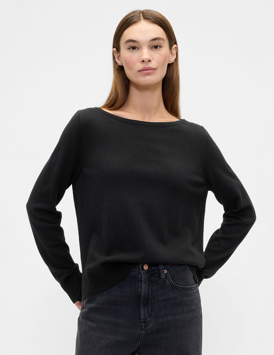 Suéter cuello redondo para mujer 1