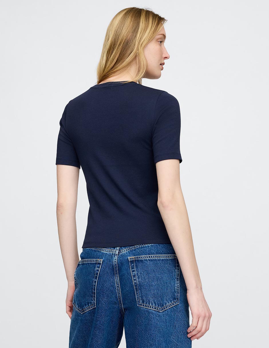 Playera manga corta cuello redondo mujer 2