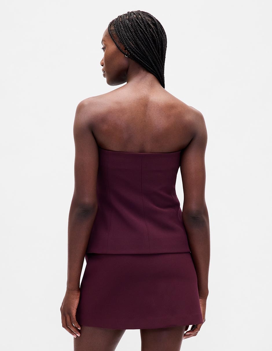 Blusa strapless para mujer 3