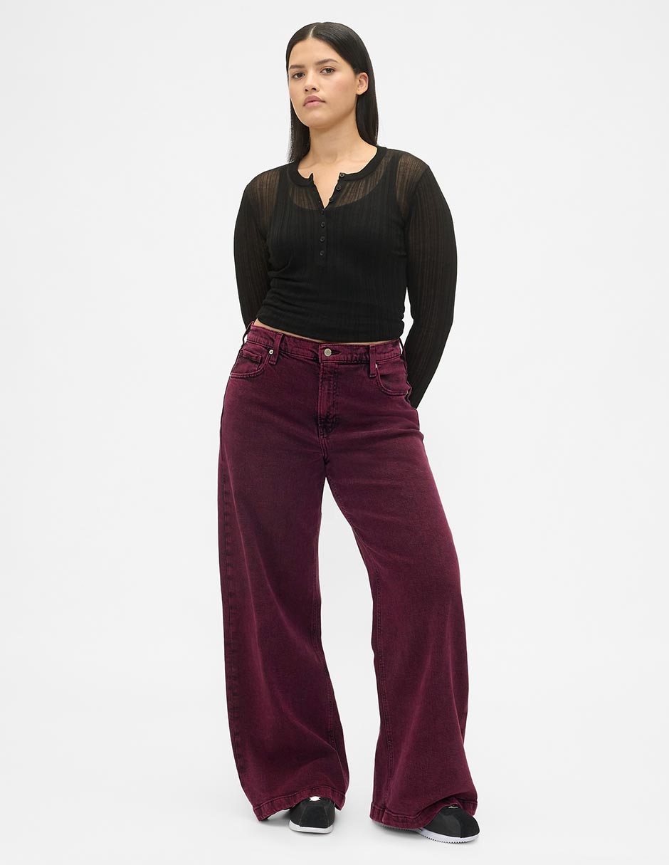 Jeans relaxed amplio para mujer 5