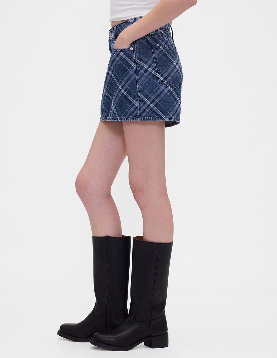Falda mini a la cintura
