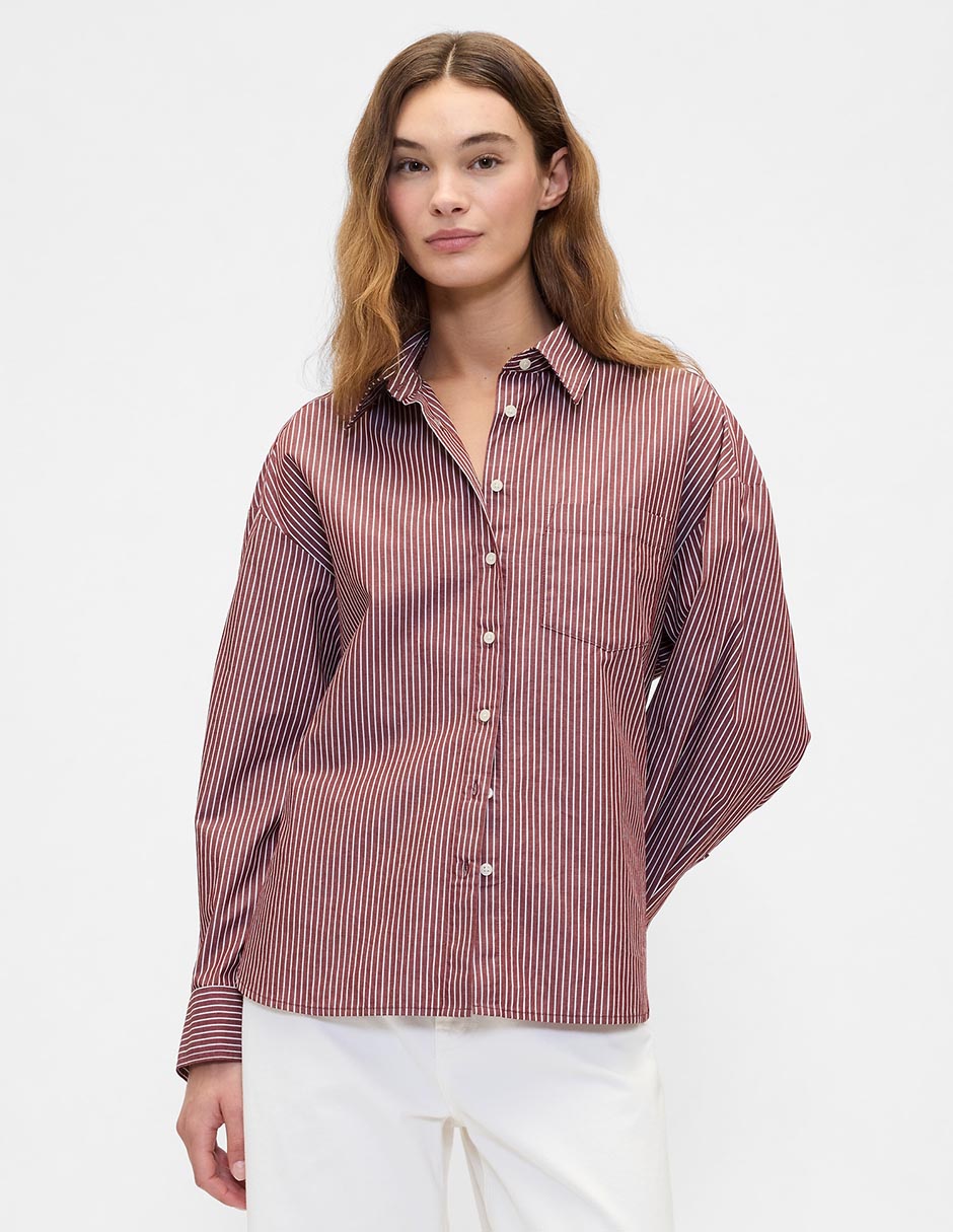 Camisa de algodón manga larga para mujer Camisa de algodón manga larga para mujer