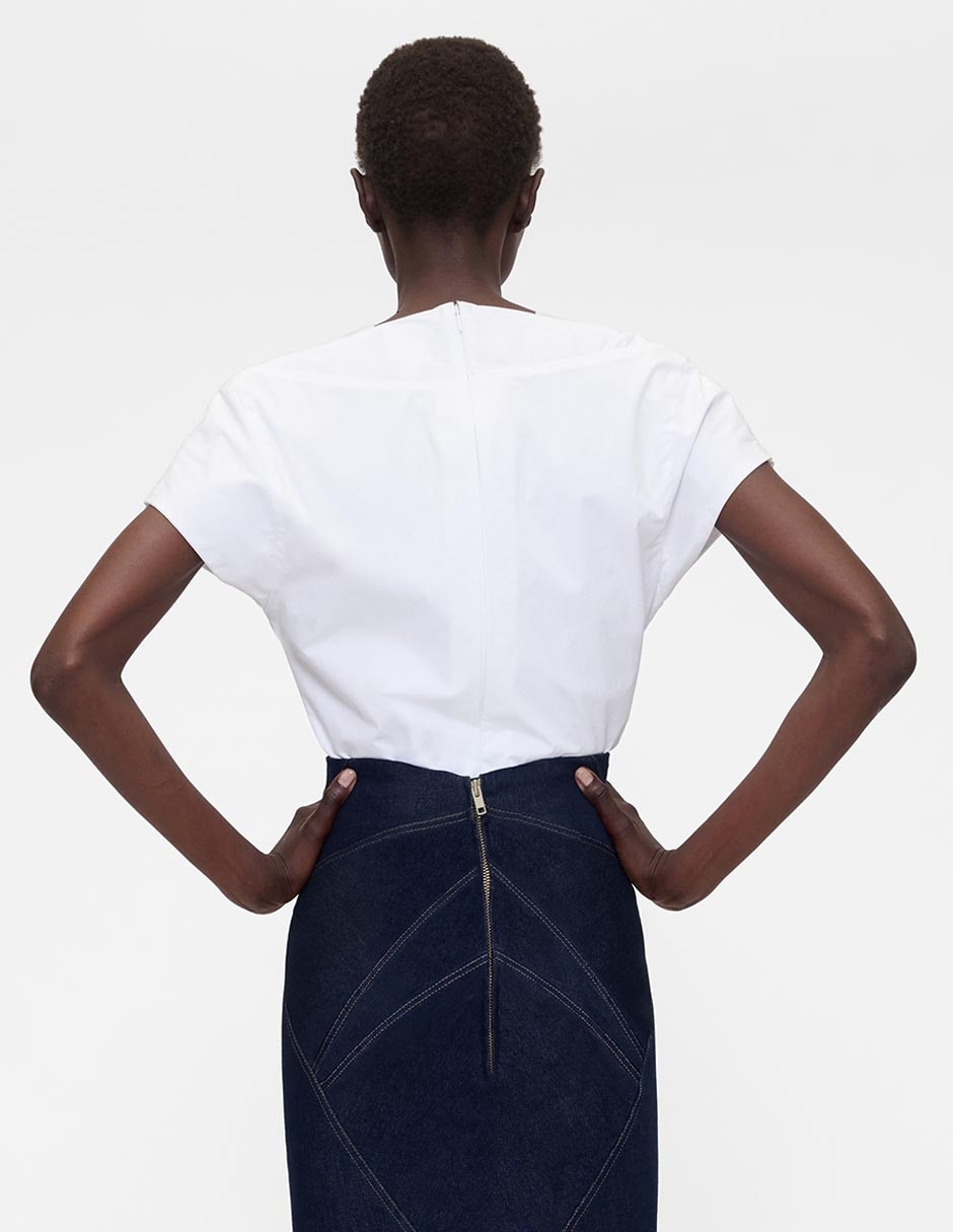 Blusa manga corta para mujer