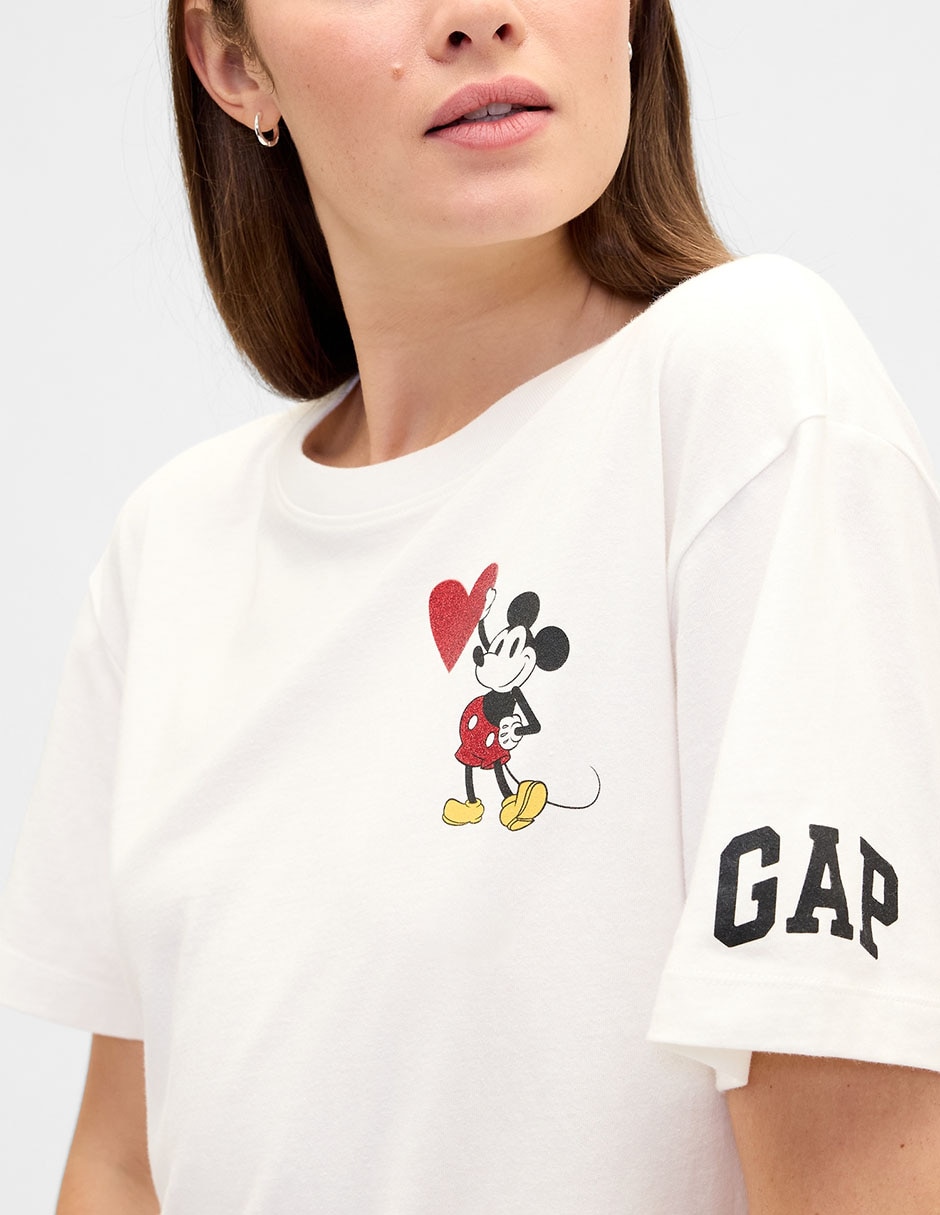 Playera manga corta cuello redondo para mujer