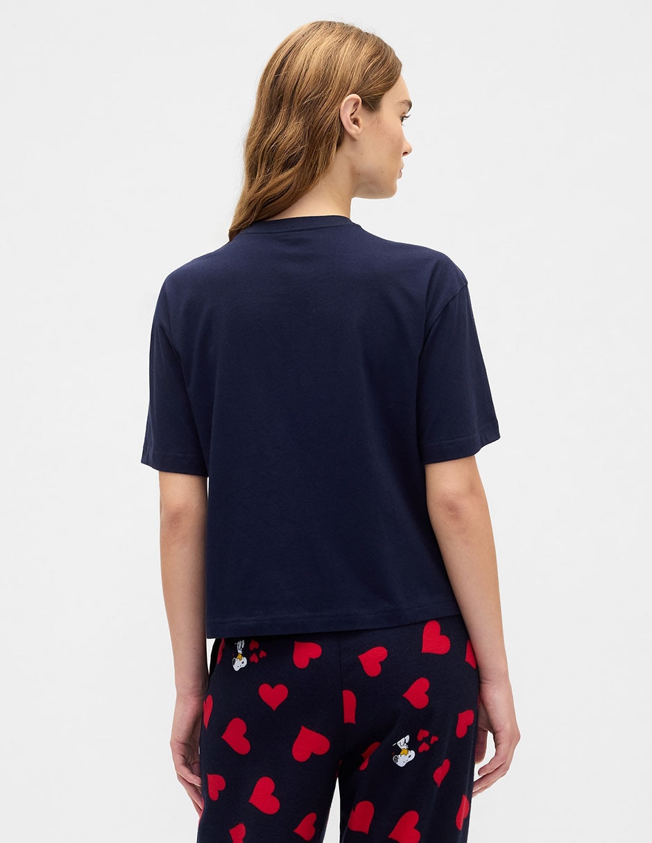 Playera manga corta cuello redondo para mujer 2