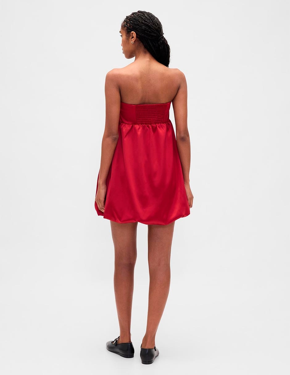 Vestido corto de fiesta escote cuadrado