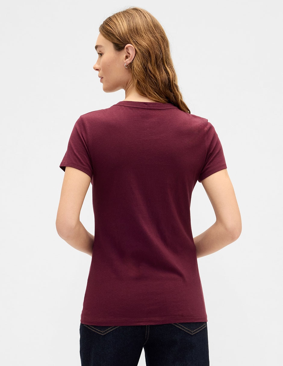 Playera manga corta cuello redondo para mujer 3
