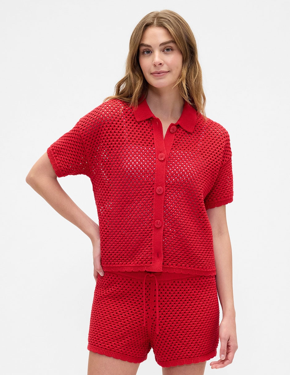 Camisa de algodón manga corta para mujer Camisa de algodón manga corta para mujer