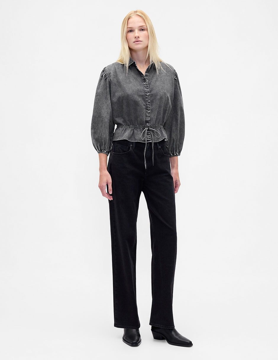 Blusa camisera manga 3/4 para mujer