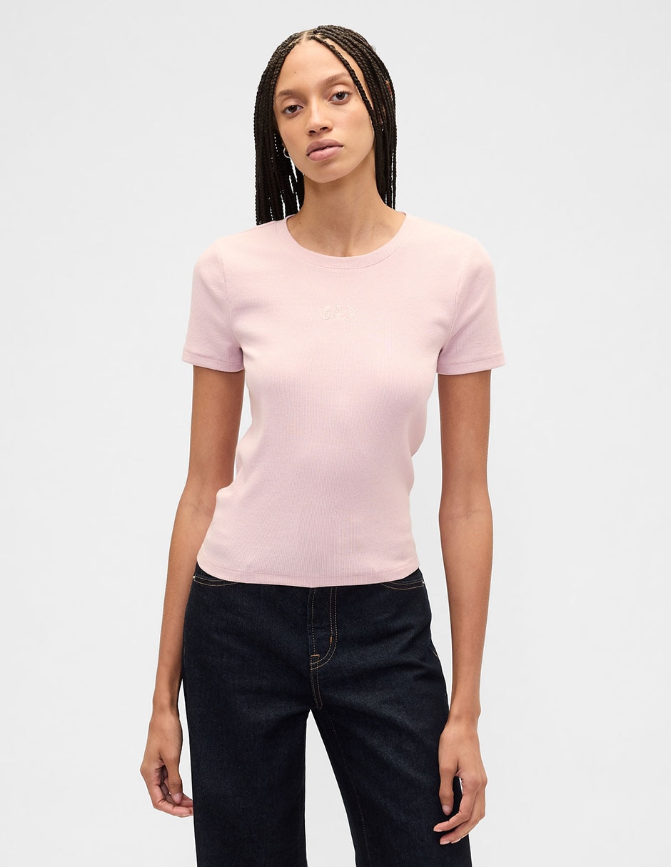 Playera manga corta cuello redondo para mujer Playera manga corta cuello redondo para mujer