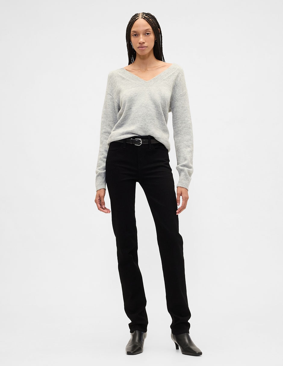 Jeans straight corte cintura para mujer Jeans straight corte cintura para mujer