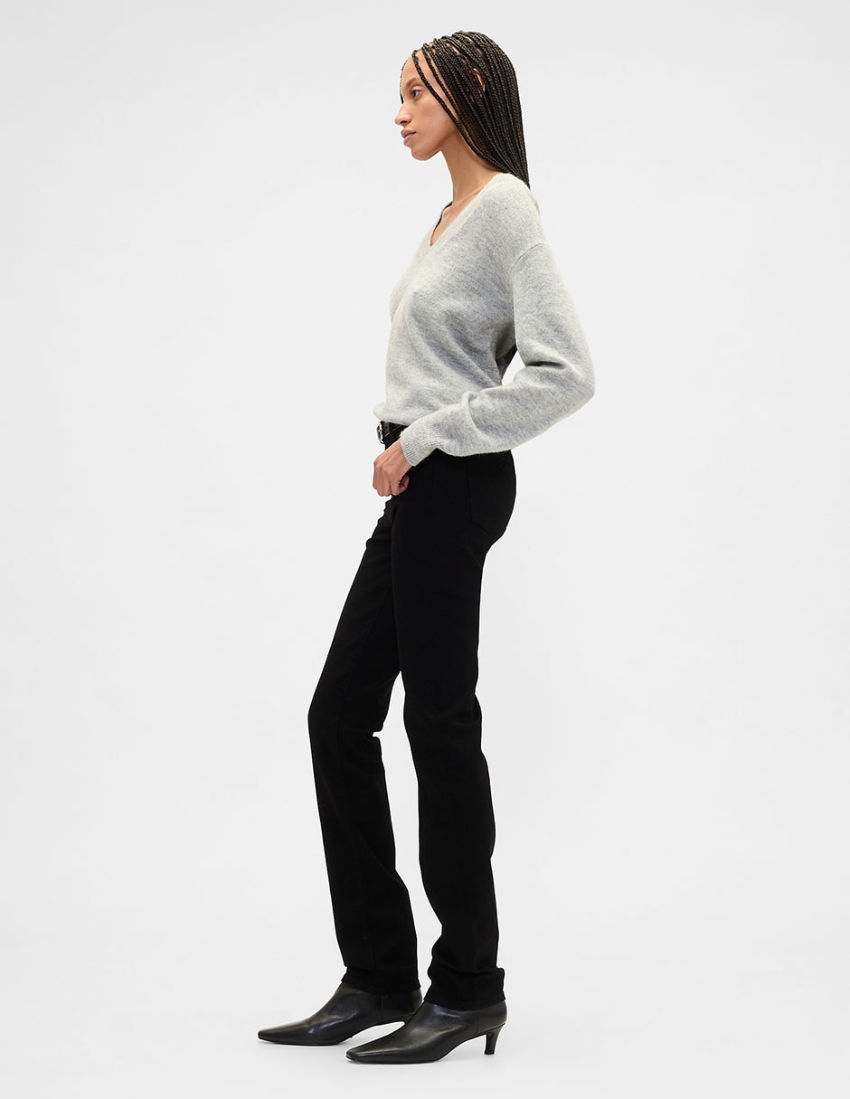 Jeans straight corte cintura para mujer 3