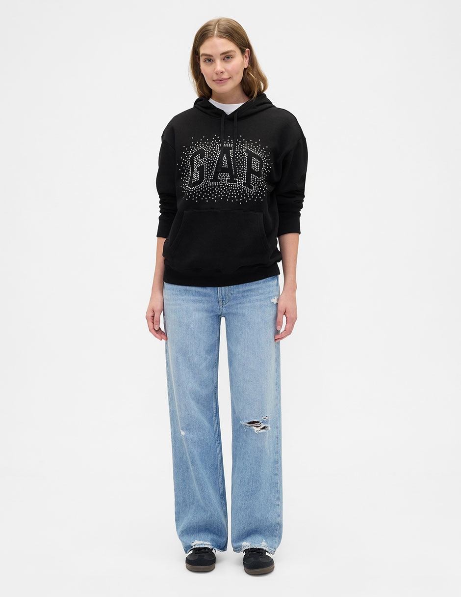 Sudadera con capucha y bolsa para mujer 2